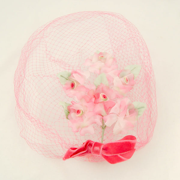 1960s Pink Bouquet Whimsy Cats Like Us