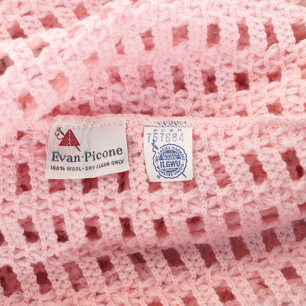 1960s Pink Crocheted Twin Set Cats Like Us