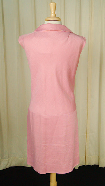 1960s Pink Drop Waist Dress Cats Like Us