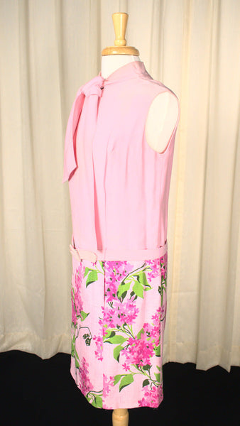 1960s Pink Floral Vintage Dress Suit Cats Like Us