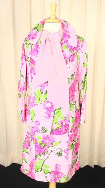 1960s Pink Floral Vintage Dress Suit Cats Like Us