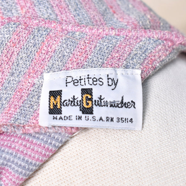 1960s Pink & Gray Striped Set Cats Like Us