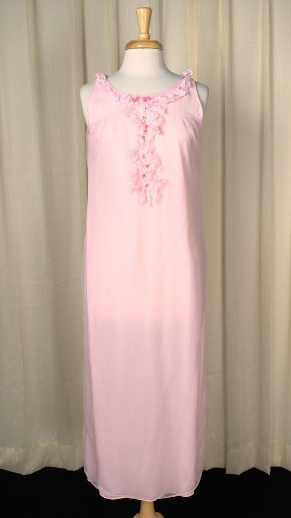 1960s Pink Lace Night Gown – Cats Like Us