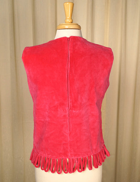 1960s Pink Velvet Loop Top Cats Like Us