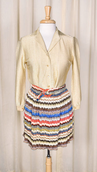 1960s Pleated Vintage Mini Skirt Cats Like Us