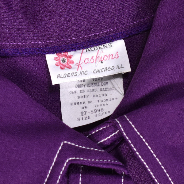1960s Purple Contrast Stitch 3 pc Suit Cats Like Us