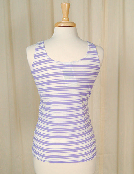 1960s Purple Striped Tank Top Cats Like Us