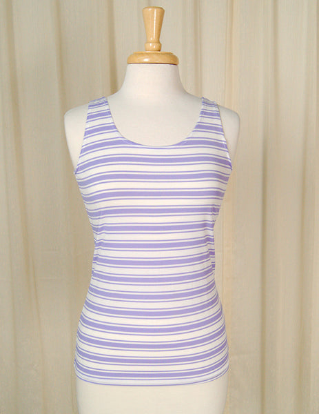 1960s Purple Striped Tank Top Cats Like Us