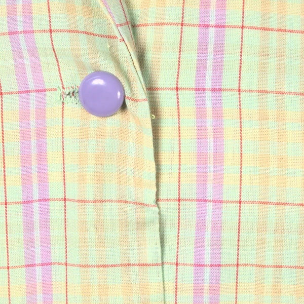 1960s Purple Vintage Plaid Dress Cats Like Us