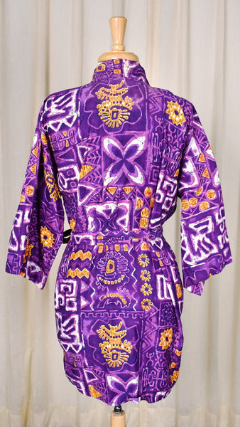 1960s Purple Vintage Tiki Robe Cats Like Us