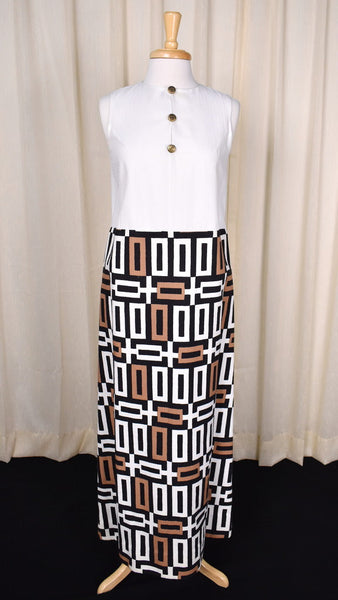 1960s Rectangles Maxi Dress Cats Like Us