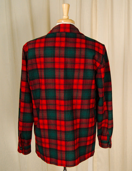 1960s Red & Green Plaid Jacket Cats Like Us