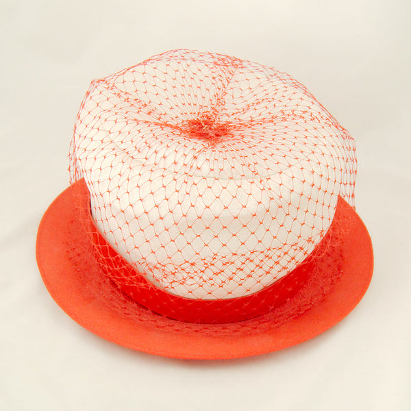 1960s Red Mod Netting Hat Cats Like Us
