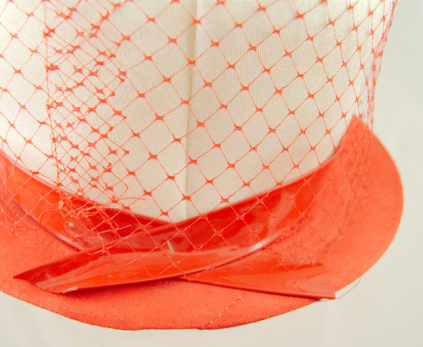 1960s Red Mod Netting Hat Cats Like Us