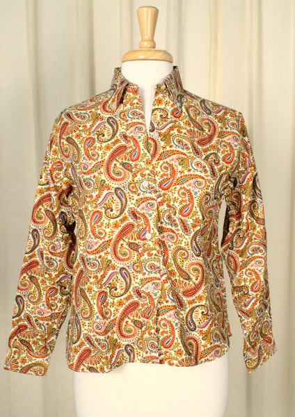 1960s Red Paisley Shirt Cats Like Us