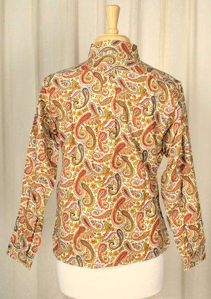 1960s Red Paisley Shirt Cats Like Us