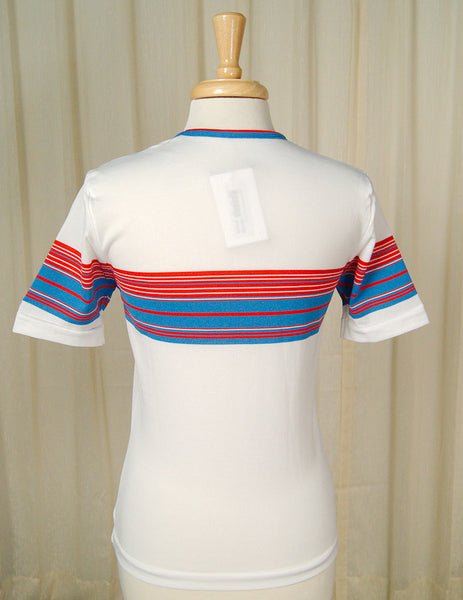 1960s Red White & Blue T Shirt Cats Like Us