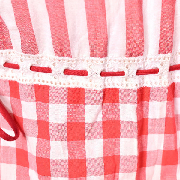 1960s Red & White Ribbon Vintage Dress Cats Like Us