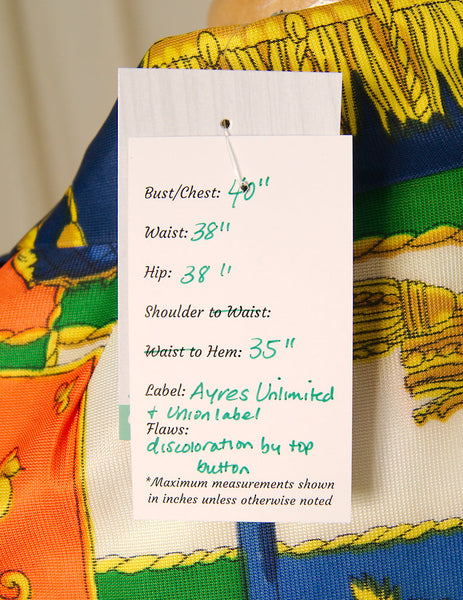 1960s Royalty Shirt Dress Cats Like Us