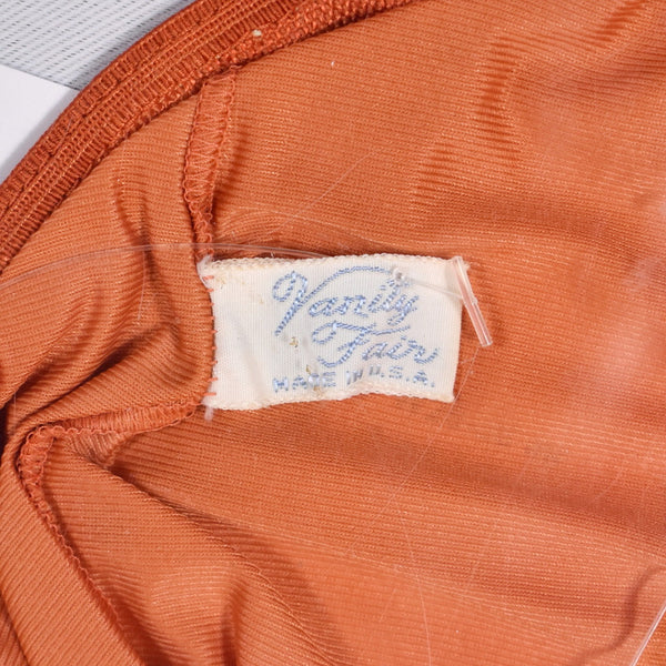 1960s Rust Vintage Half Slip W Fringe W25-30 Cats Like Us