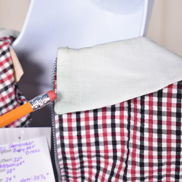 1960s Seersucker Vintage Red Dress Cats Like Us