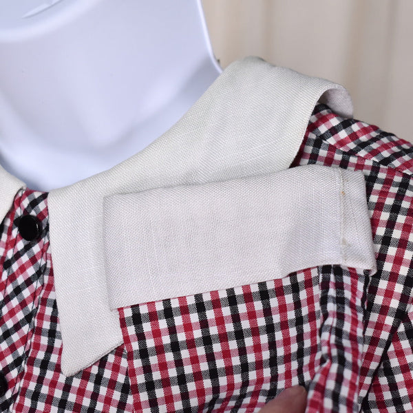 1960s Seersucker Vintage Red Dress Cats Like Us