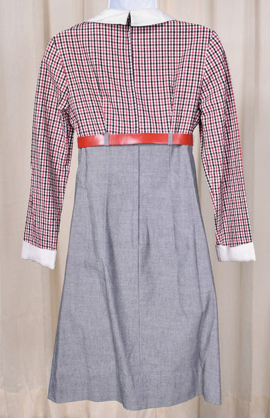 1960s Seersucker Vintage Red Dress Cats Like Us