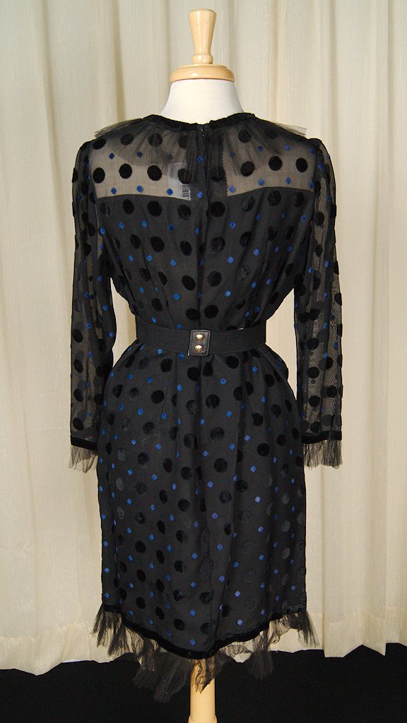 1960s Sheer Polka Dot Dress