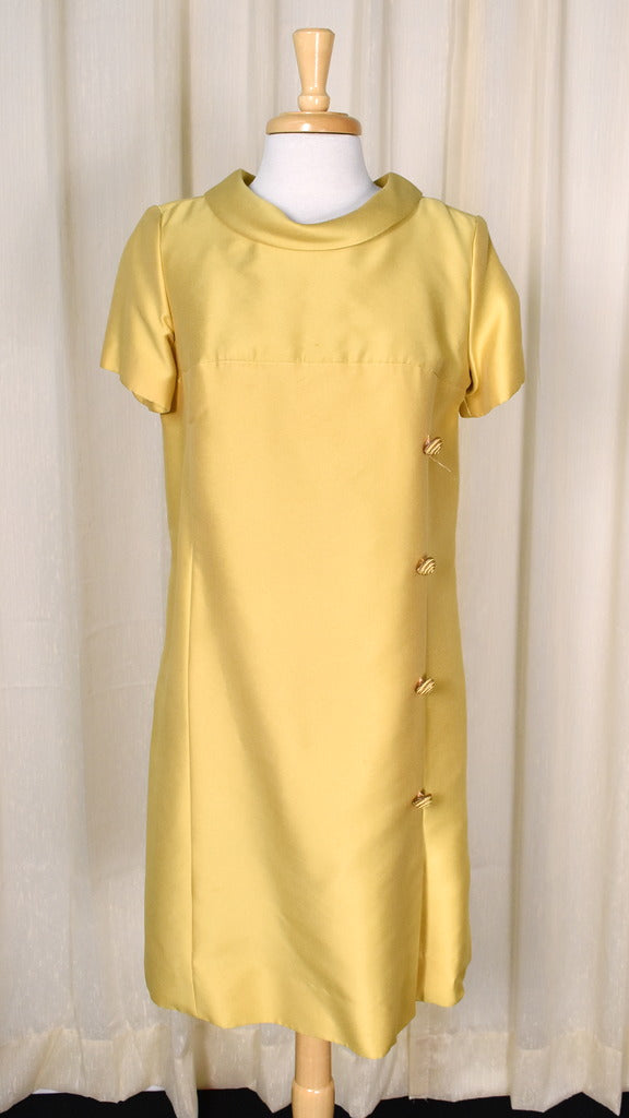 1960s Shiny Gold Vintage Shift Dress Cats Like Us 1960s Shiny Gold Vintage Shift Dress Cats Like Us