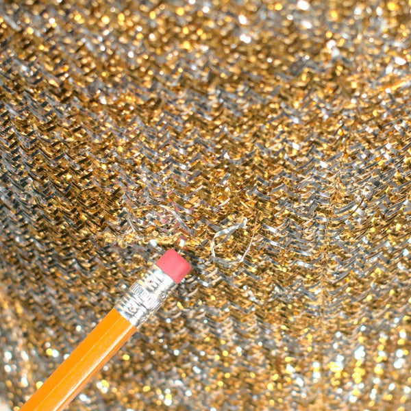 1960s Silver & Gold Party Dress Cats Like Us