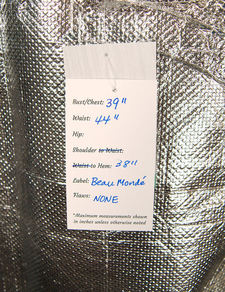 1960s Silver Paper Dress Cats Like Us