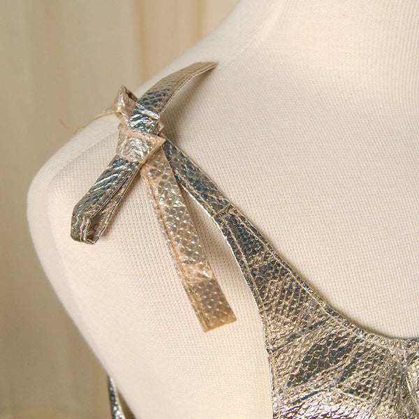 1960s Silver Paper Dress Cats Like Us