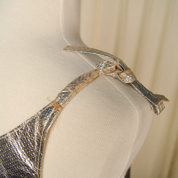 1960s Silver Paper Dress Cats Like Us