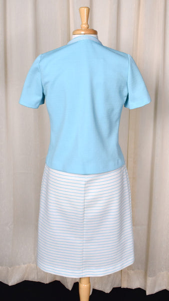 1960s Sky Blue Striped Set Cats Like Us