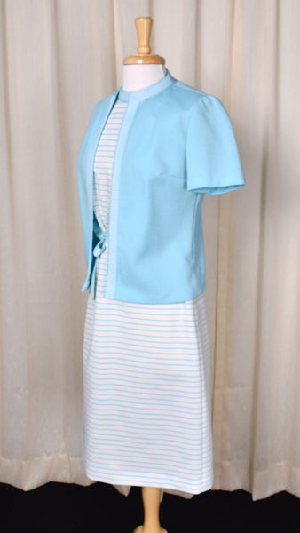 1960s Sky Blue Striped Set Cats Like Us