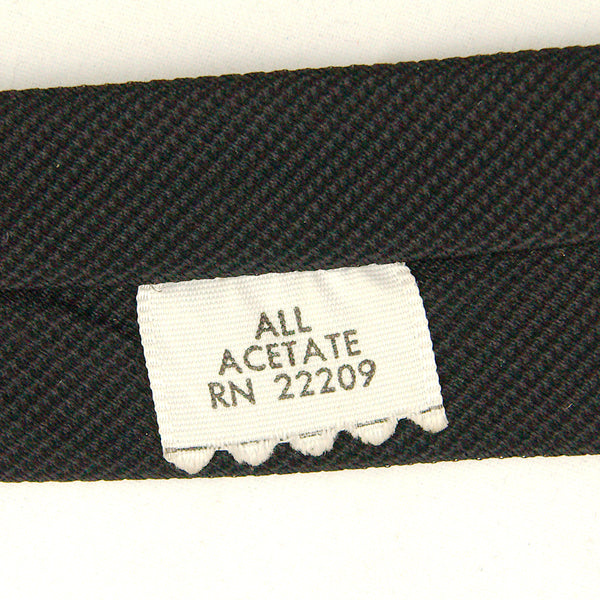 1960s Solid Black Skinny Tie Cats Like Us