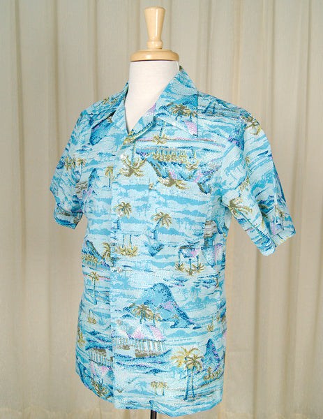 1960s Stippled Islands Shirt Cats Like Us