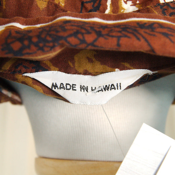 1960s Tiki Tile Hawaiian Shirt Cats Like Us