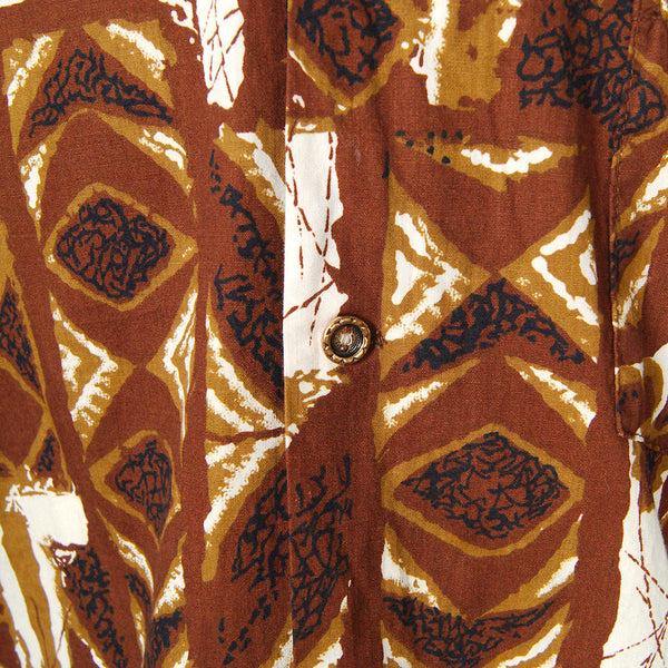 1960s Tiki Tile Hawaiian Shirt Cats Like Us