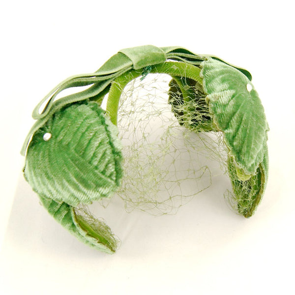 1960s Velvet Leaf Crescent Hat Cats Like Us