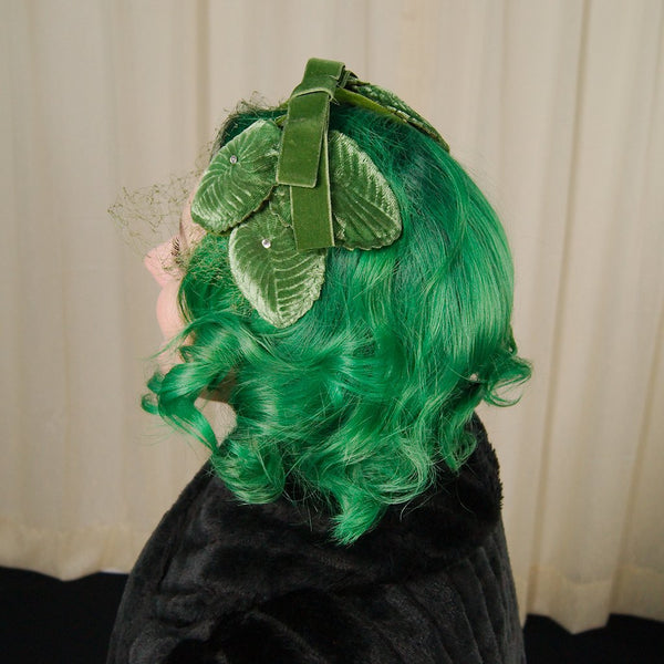 1960s Velvet Leaf Crescent Hat Cats Like Us