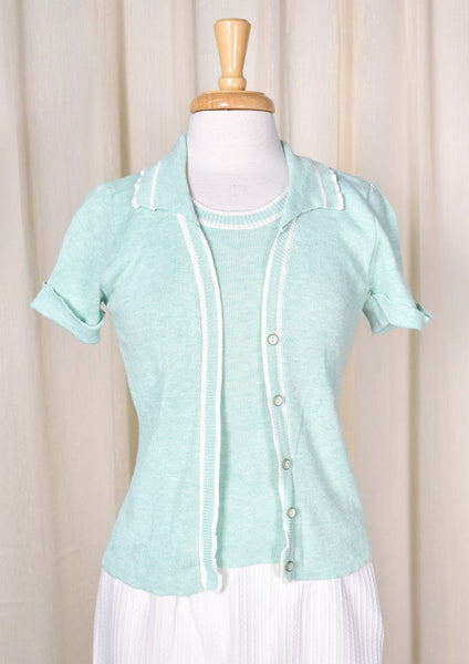1960s Vintage 2 in 1 Mint Cardigan Cats Like Us