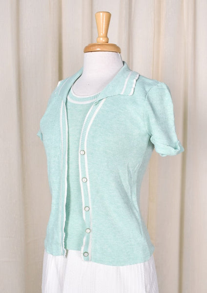 1960s Vintage 2 in 1 Mint Cardigan Cats Like Us