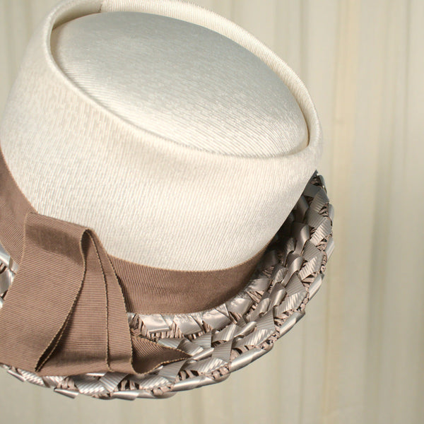 1960s Vintage Asymmetrical Raffia Hat Cats Like Us