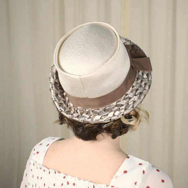 1960s Vintage Asymmetrical Raffia Hat Cats Like Us