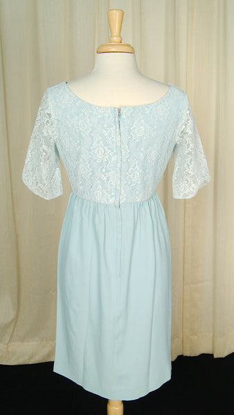 1960s Vintage Baby Blue Wiggle Dress Cats Like Us