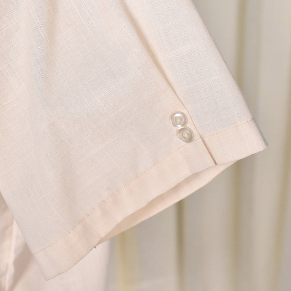 1960s Vintage Beige Button Detail Shirt Cats Like Us