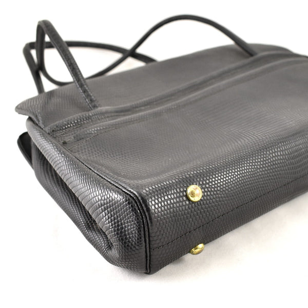 1960s Vintage Black Faux Snake Handbag Cats Like Us