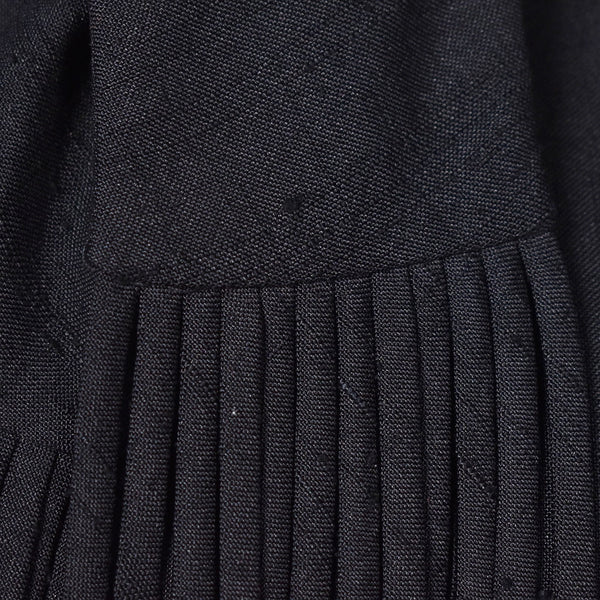 1960s Vintage Black Fringe Tie Suit Cats Like Us