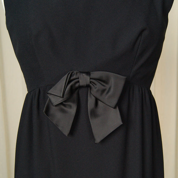 1960s Vintage Black Ruffle Maxi Dress Cats Like Us